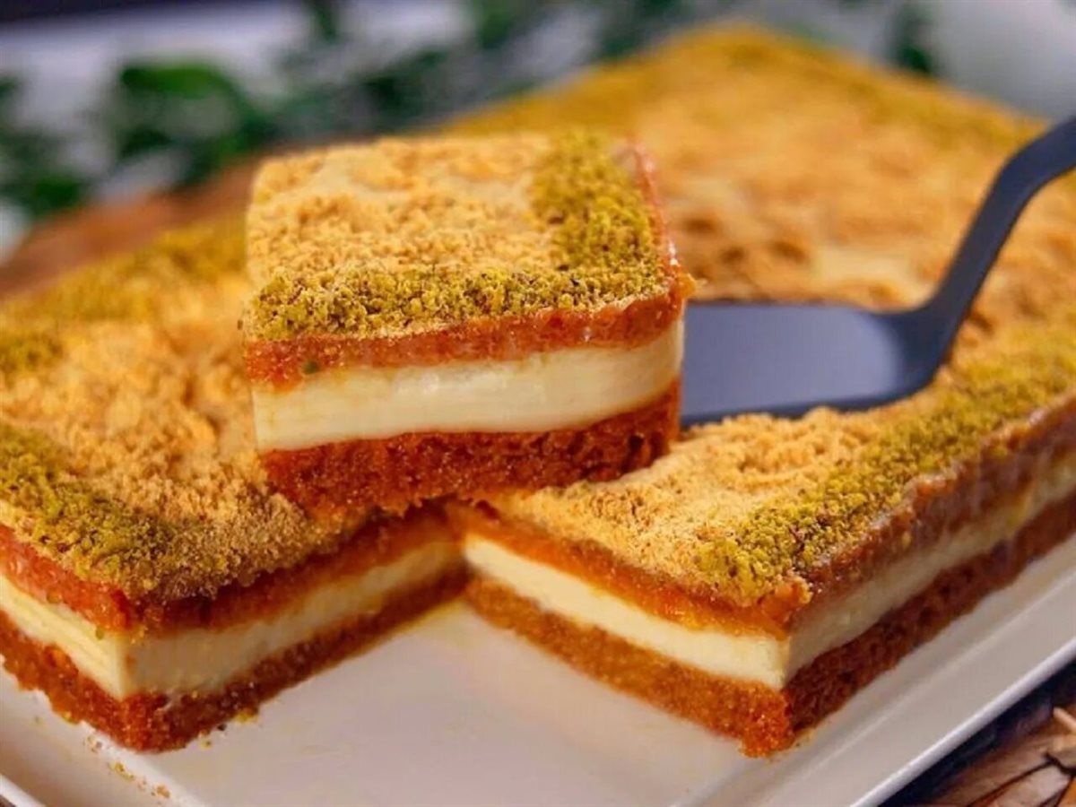 البسبوسة بالقشطة