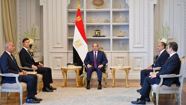 رسائل السيسي لـ صهر الرئيس الأمريكي: أهمية مواصلة العمل من أجل مواجهة التحديات المشتركة.. ضرورة تسوية مختلف الأزمات التي تشهدها المنطقة حفاظًا على الاستقرار الإقليمي