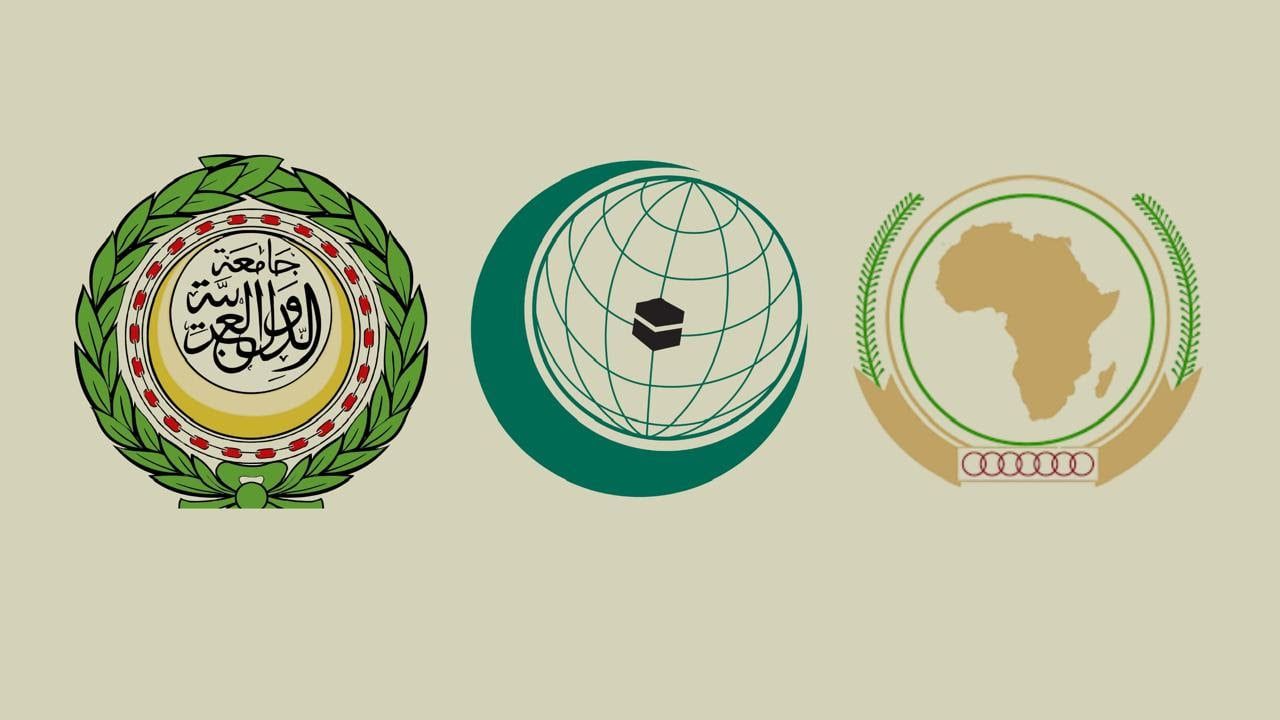 التعاون الإسلامي والجامعة العربية والاتحاد الافريقي