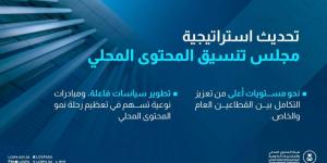 هيئة المحتوى المحلي والمشتريات الحكومية تُطلق استراتيجية مجلس تنسيق المحتوى المحلي المحدثة - ترند نيوز