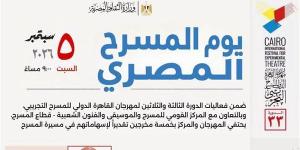 اليوم، المركز القومي ومهرجان القاهرة التجريبي يحتفلان بيوم المسرح المصري