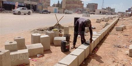 تطوير شامل لشارع الإسكندرية بمدينة الحمام في مطروح