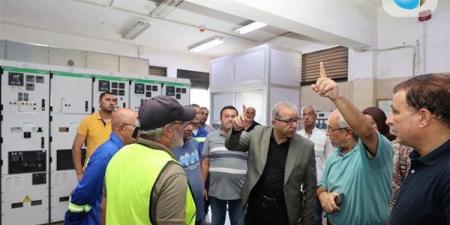 رئيس الصرف الصحي بالإسكندرية يتفقد محطة رفع السيوف