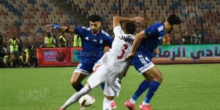 أحمد شريف يسجل الهدف الثاني للزمالك في مرمى أبو قير للأسمدة