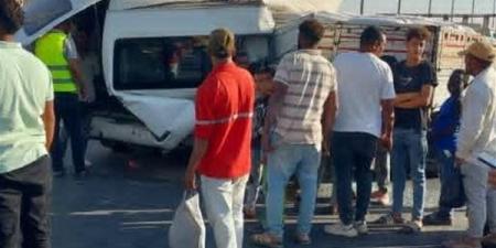 مصرع شخص ونجله وإصابة 11 في تصادم "ميكروباص" بسيارة ملاكي بطريق "زفتى – المحلة"
