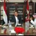 الخطيب يستقبل وفد الاتحاد العربى للكرة الطائرة