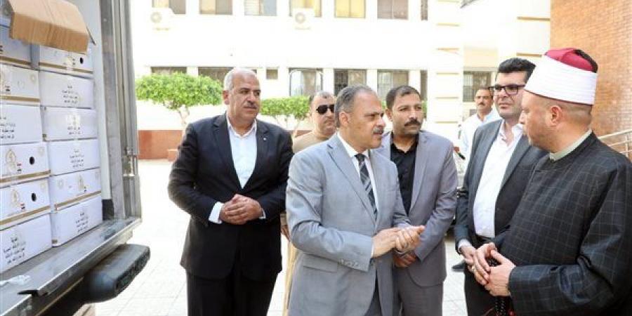 محافظ الشرقية يشهد تسلم 2 طن لحوم من صكوك الأضاحي