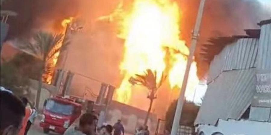 اندلاع حريق بمزرعة مواشٍ في عزبة فودة بالدقهلية