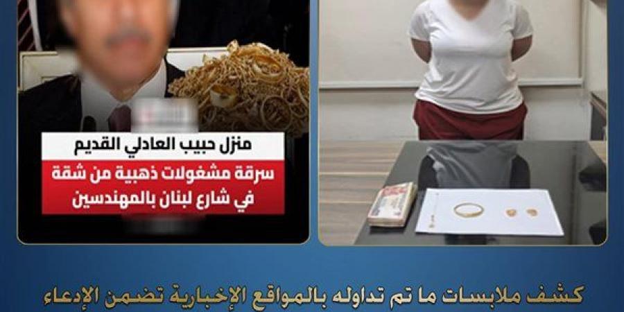 حقيقة سرقة شقة وزير الداخلية الأسبق، الأمن يكشف التفاصيل ويضبط المتهمة