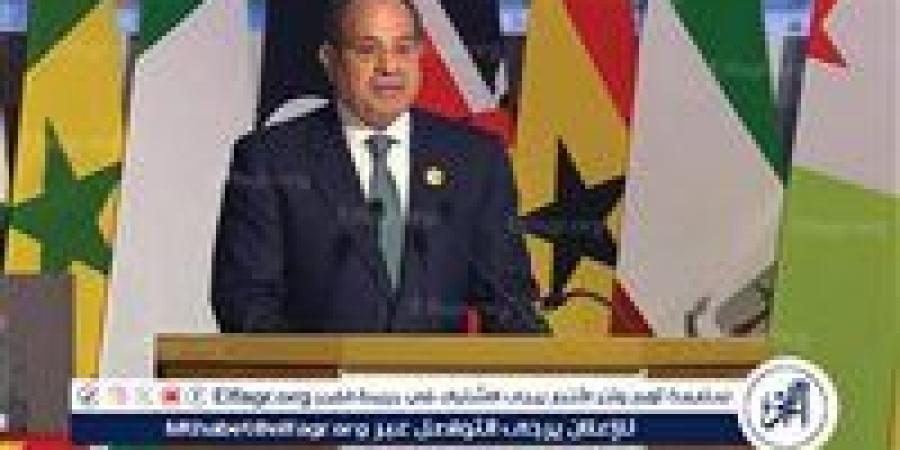 السيسي: إفريقيا لم تعد مجرد سوق استهلاكية.. وندعو إلى توطين الصناعة ونقل التكنولوجيا وتعزيز الاستثمار بالقارة