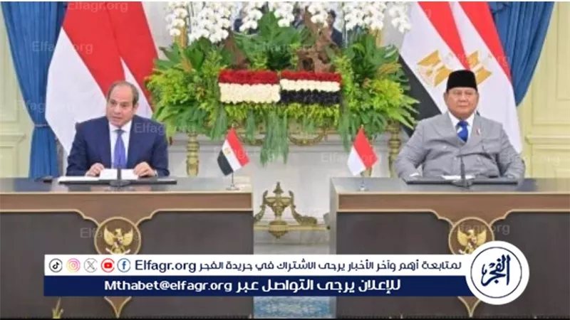 ننشر أبرز تصريحات الرئيس الإندونيسي خلال زيارة السيسي.. دعم حقوق مصر المائية وتعزيز الشراكة الاستراتيجية